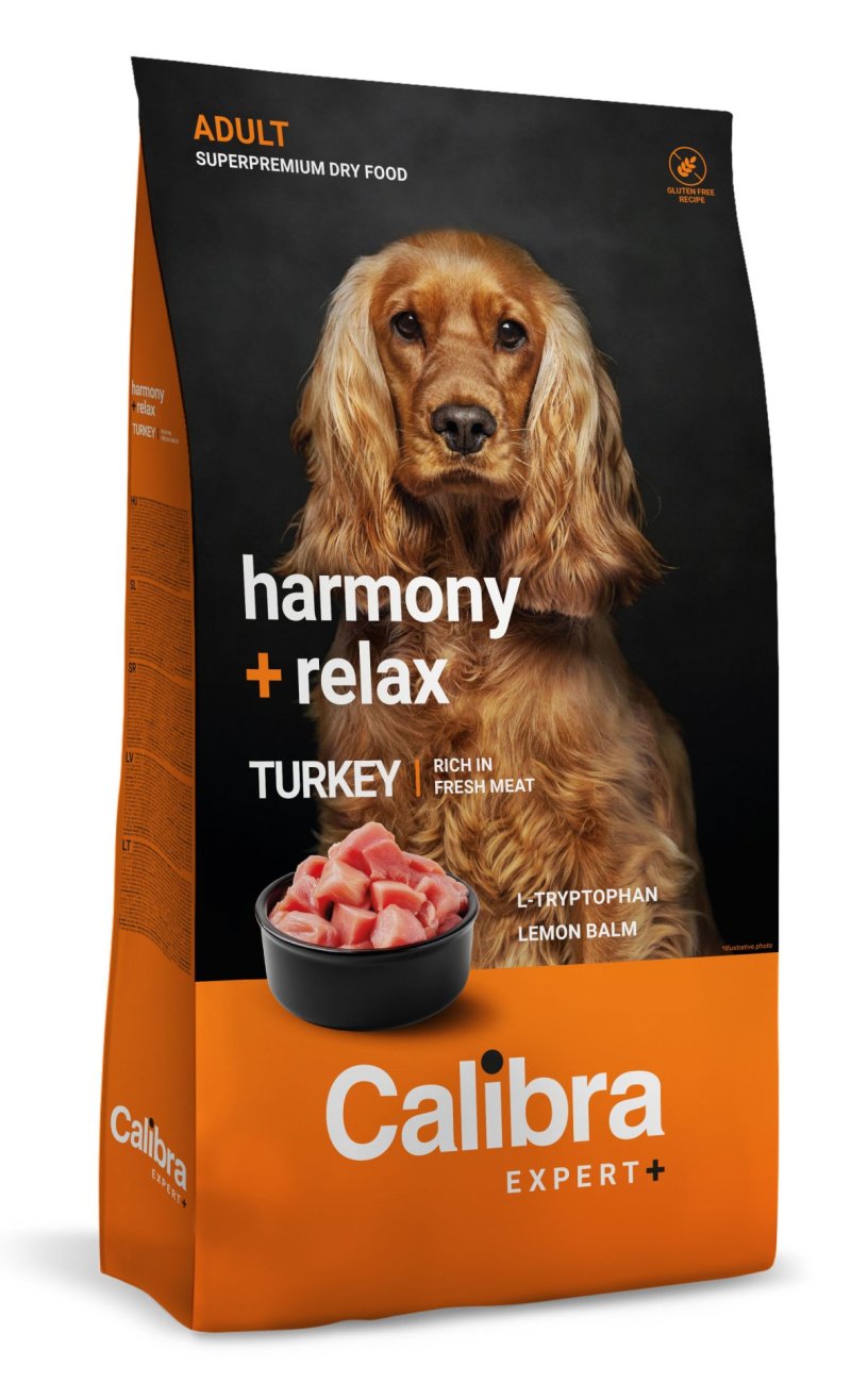 Calibra Dog EXPERT+ Adult Harmony & Relax – Trockenfutter mit Truthahn 12kg
