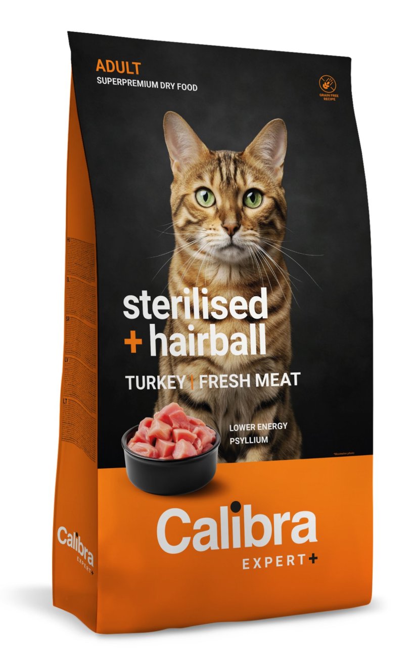Calibra Cat EXPERT+ Adult Sterilised & Hairball – Trockenfutter für Katzen 6 kg
